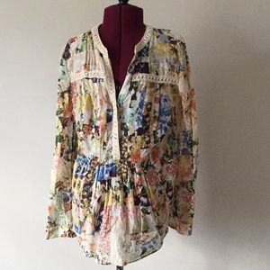 Anthropologie Maeve Long-sleeved tunic shirt